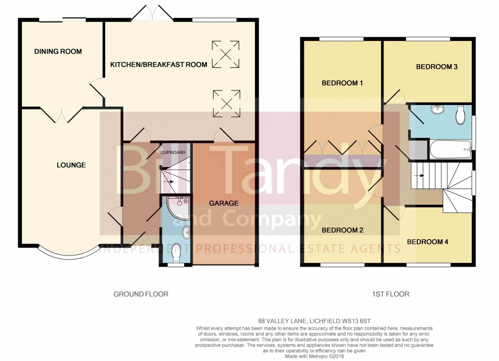 Floorplan for Valley Lane, Lichfield, Staffordshire