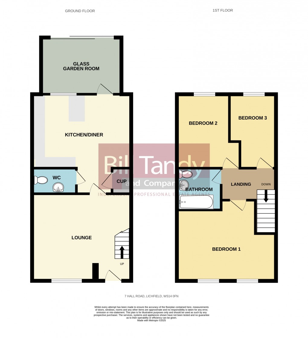 Floorplan for Hall Road, Lichfield, Staffordshire