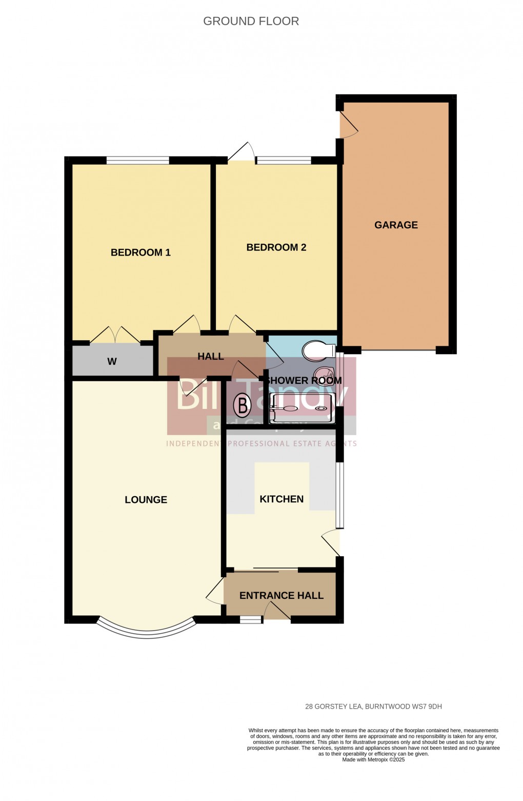 Floorplan for Gorstey Lea, Burntwood, Staffordshire