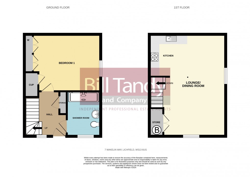 Floorplan for Wakelin Way, Lichfield, Staffordshire