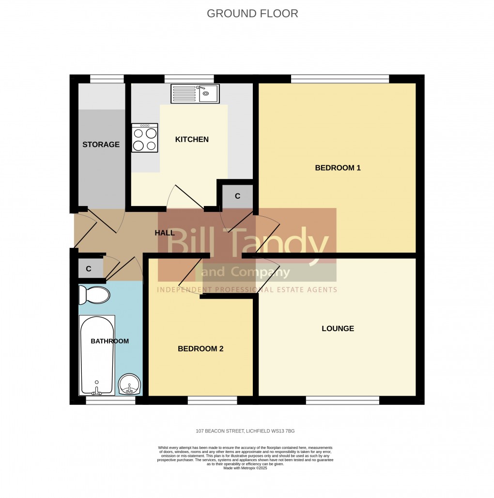 Floorplan for Beacon Street, Lichfield, Staffordshire