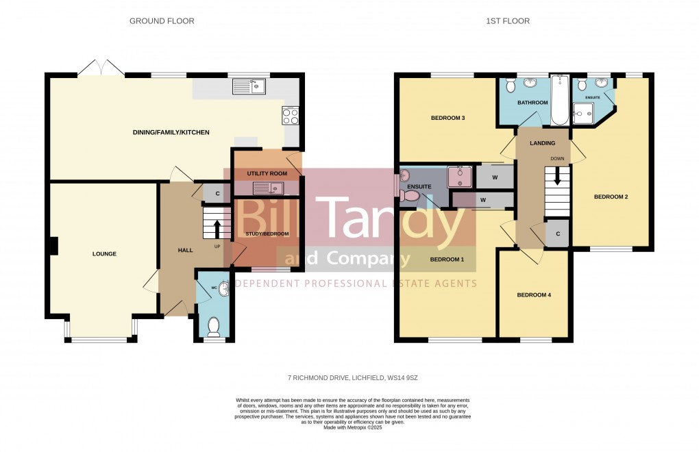 Floorplan for Richmond Drive, Lichfield, Staffordshire