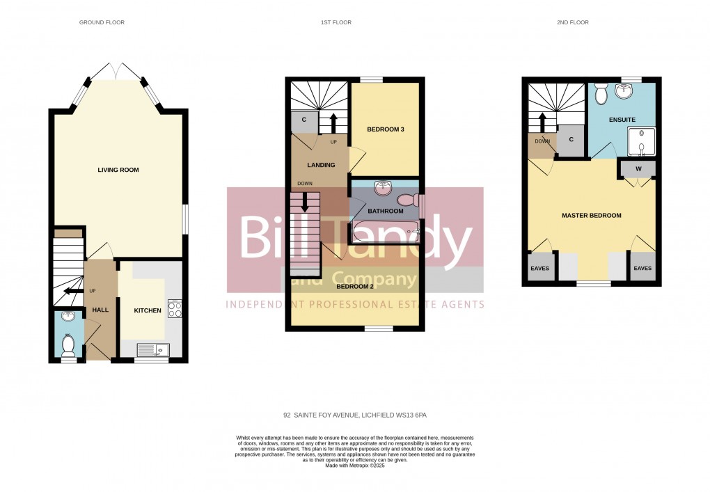 Floorplan for Sainte Foy Avenue, Lichfield, Staffordshire