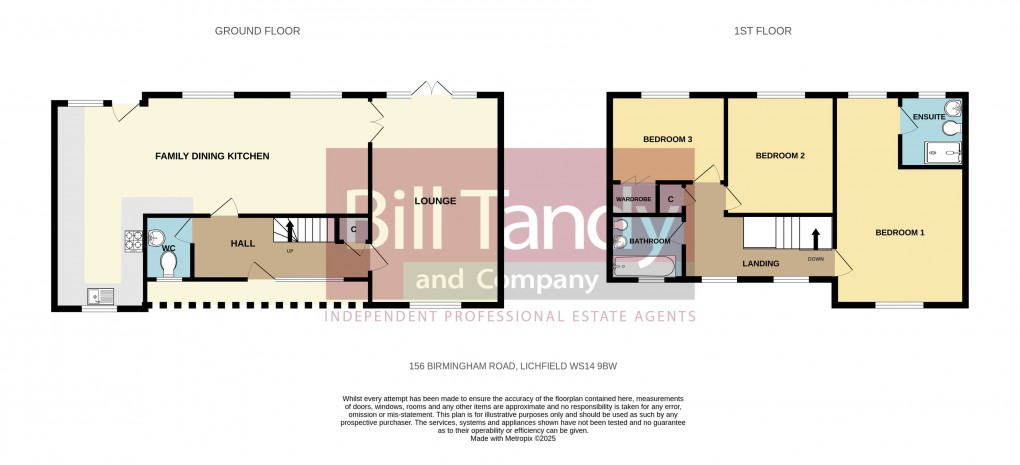 Floorplan for Birmingham Road, Lichfield, Staffordshire