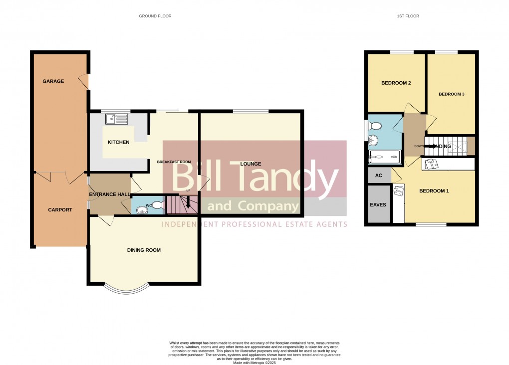 Floorplan for Tame Avenue, Burntwood, Staffordshire