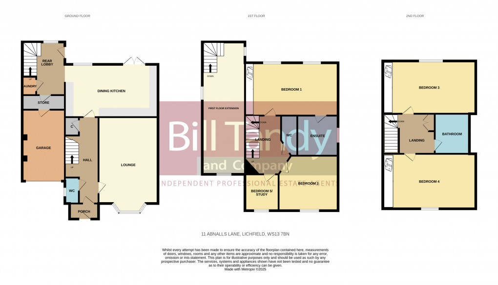 Floorplan for Abnalls Lane, Lichfield, Staffordshire