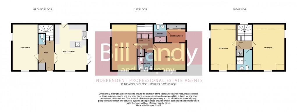 Floorplan for Newbold Close, Lichfield, Staffordshire