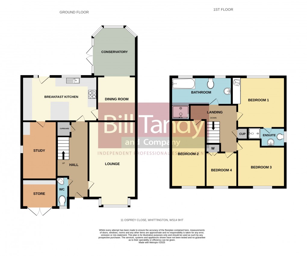 Floorplan for Whittington, Lichfield, Staffordshire