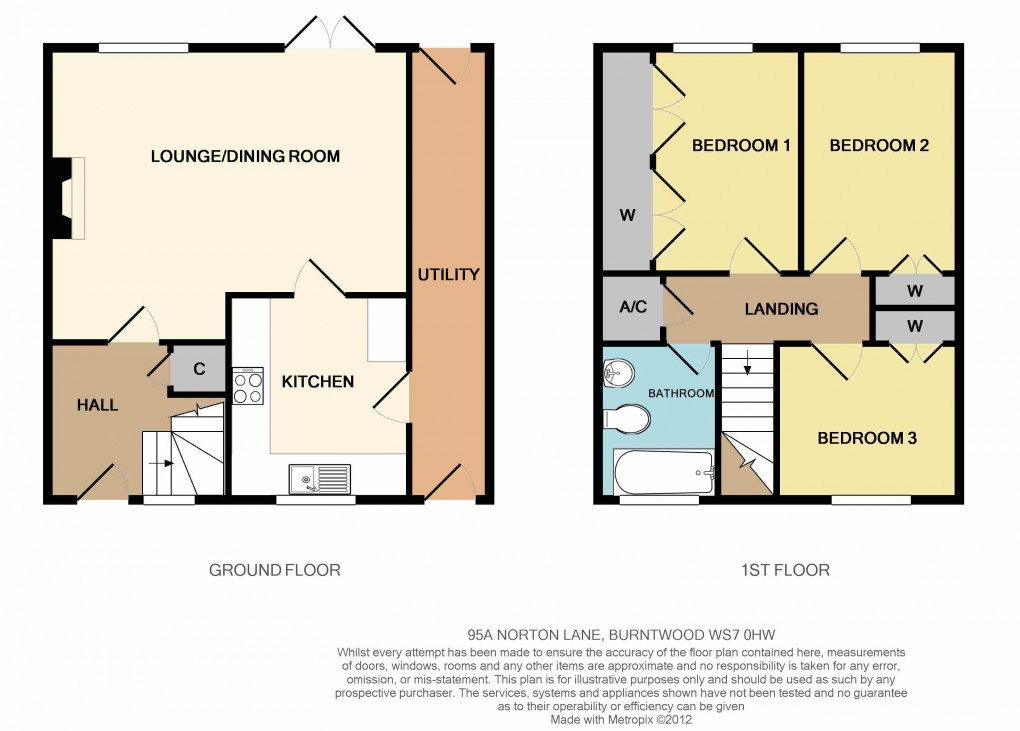 Floorplan for Norton Lane, Burntwood, Staffordshire