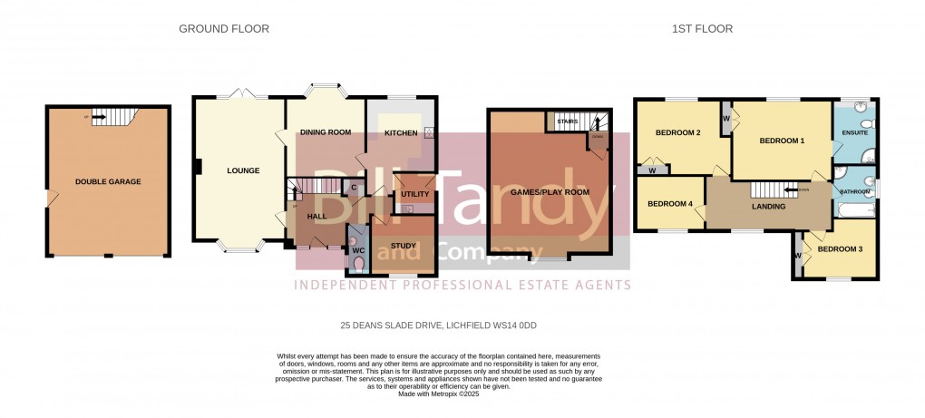 Floorplan for Deans Slade Drive, Lichfield, Staffordshire