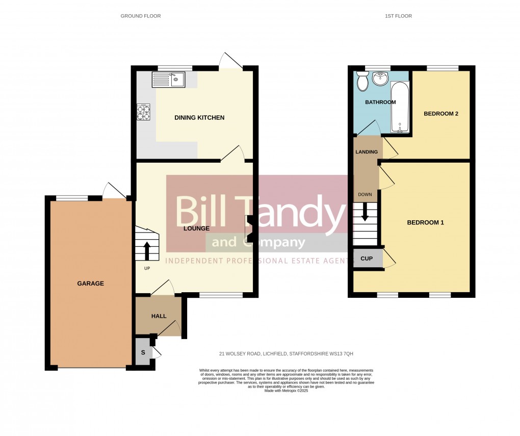 Floorplan for Wolsey Road, Lichfield, Staffordshire