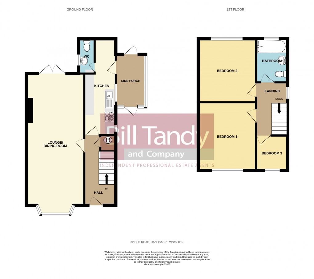 Floorplan for Handsacre, Rugeley, Staffordshire