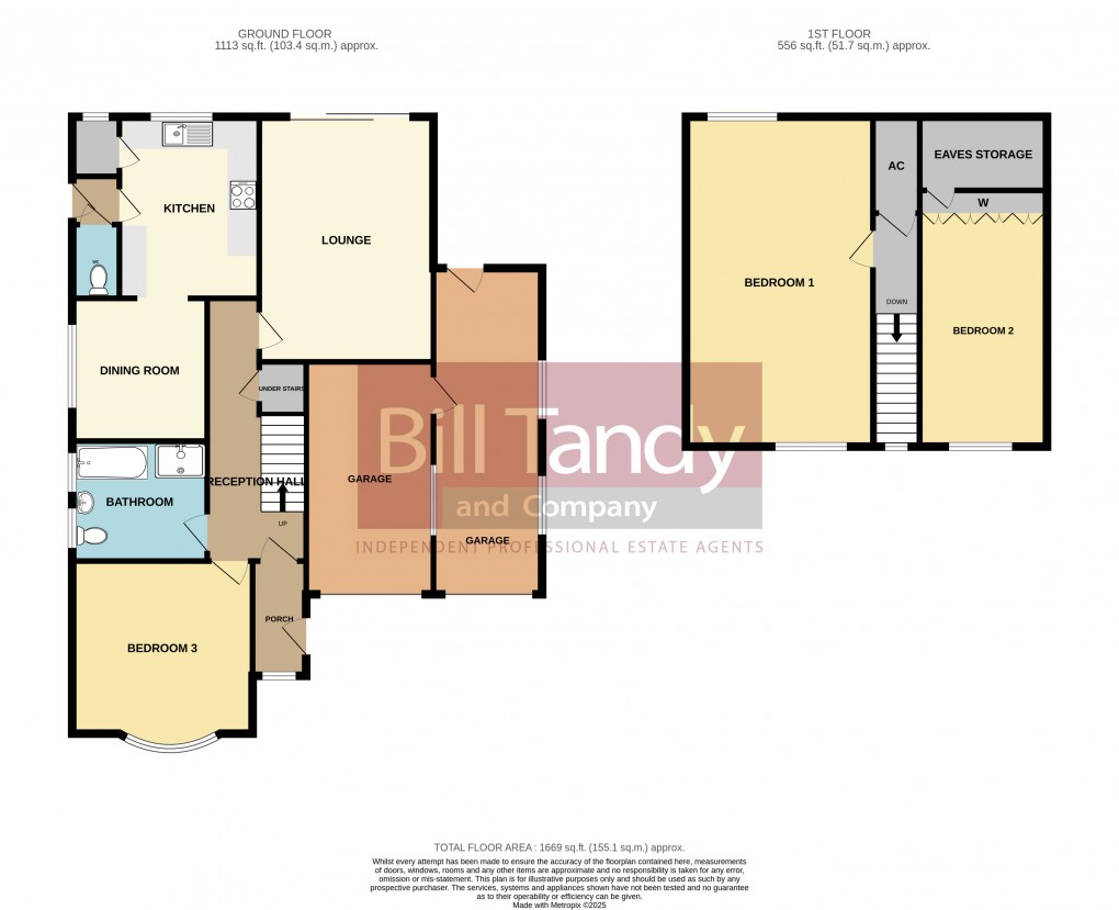 Floorplan for Anson Close, Burntwood, Staffordshire