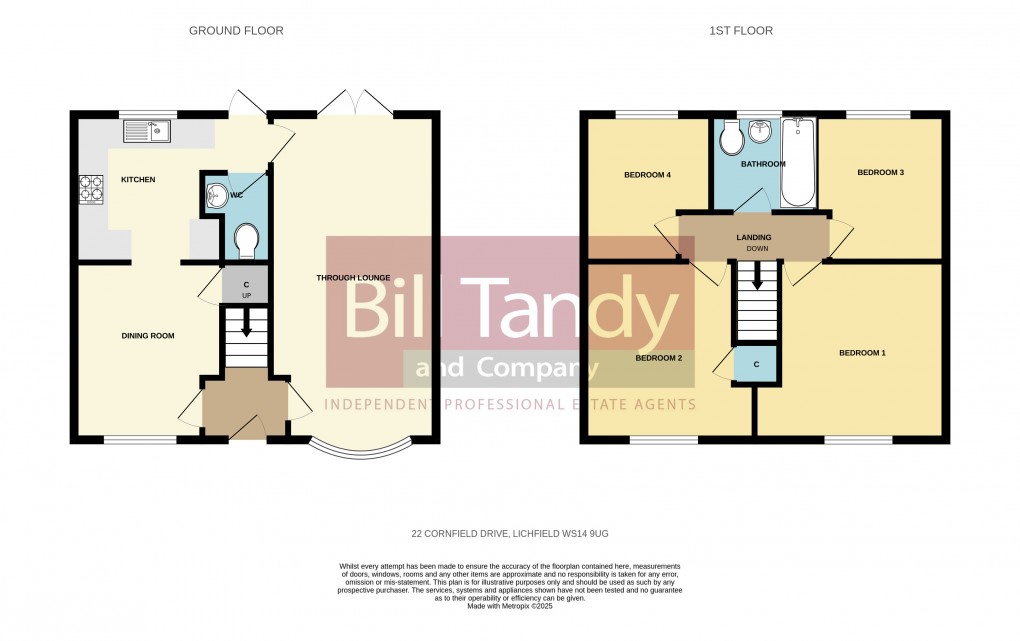 Floorplan for Cornfield Drive, Lichfield, Staffordshire