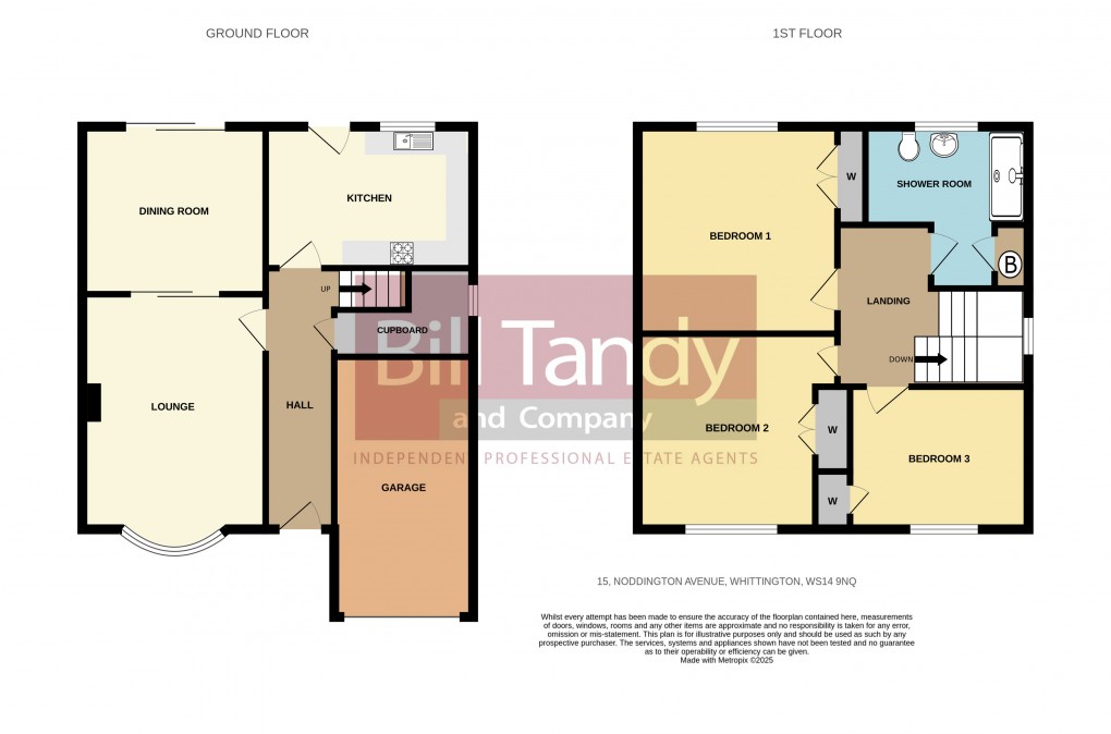 Floorplan for Noddington Avenue, Lichfield, Staffordshire