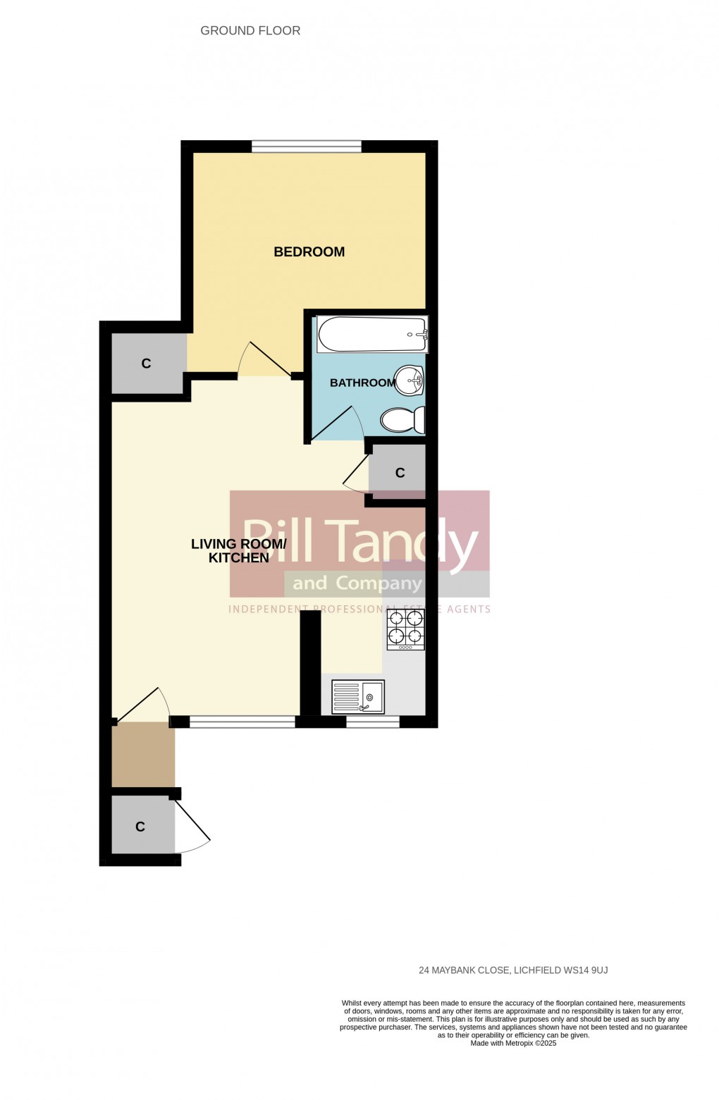 Floorplan for Maybank Close, Lichfield, Staffordshire