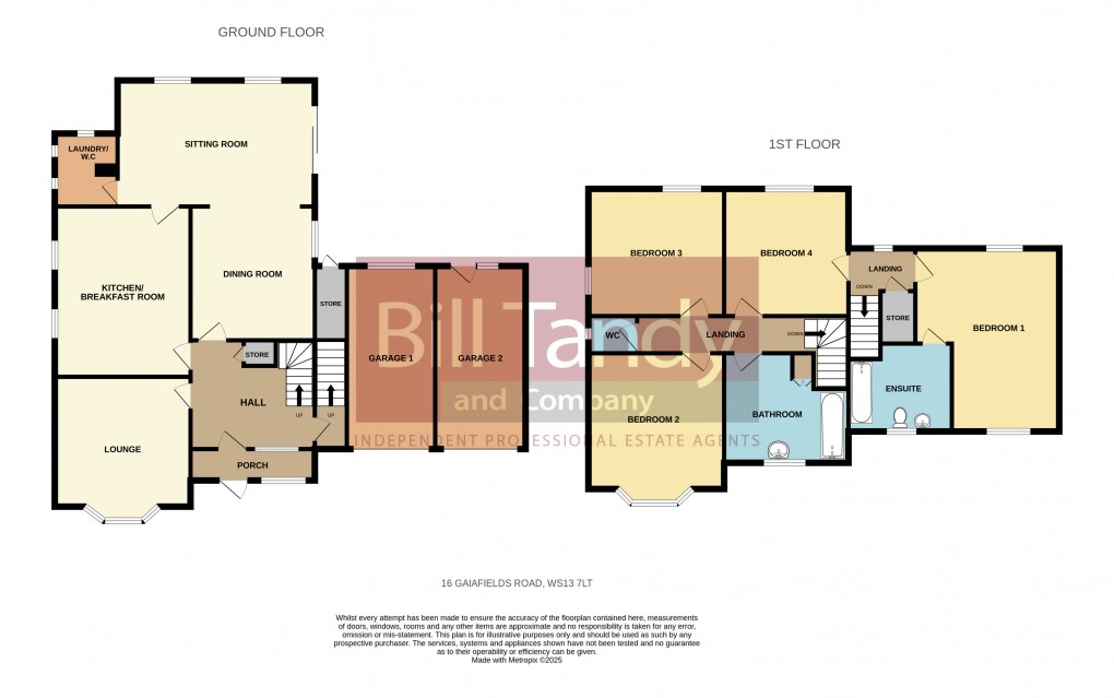 Floorplan for Gaiafields Road, Lichfield, Staffordshire