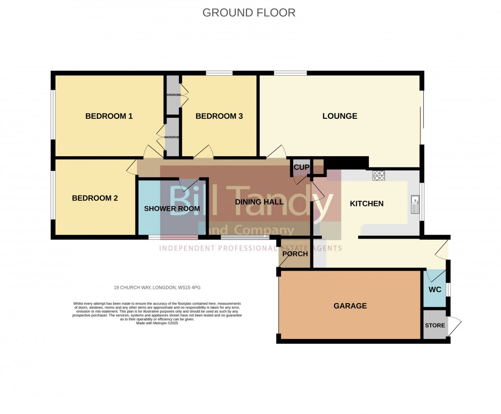 Floorplan for Longdon, Rugeley, Staffordshire