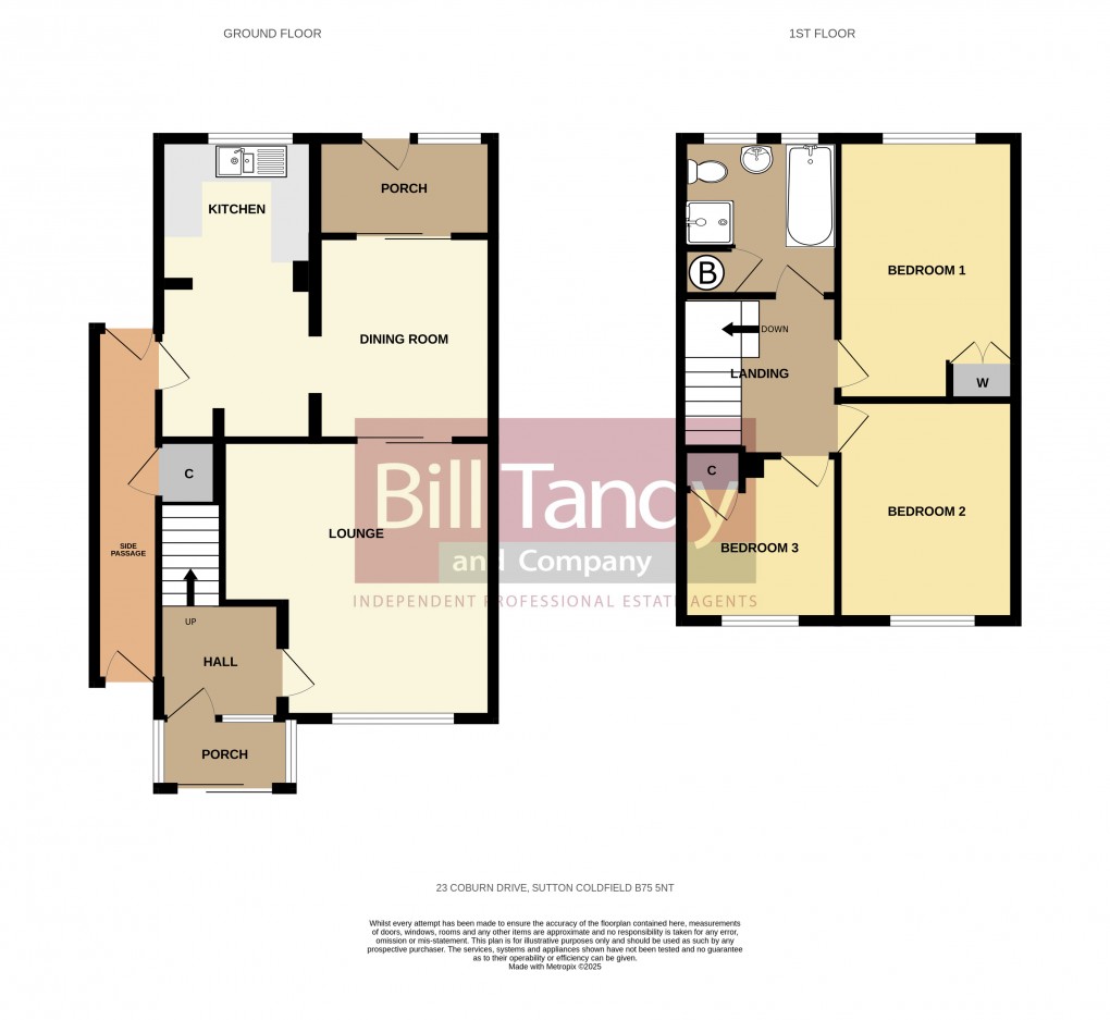 Floorplan for Coburn Drive, Sutton Coldfield, West Midlands