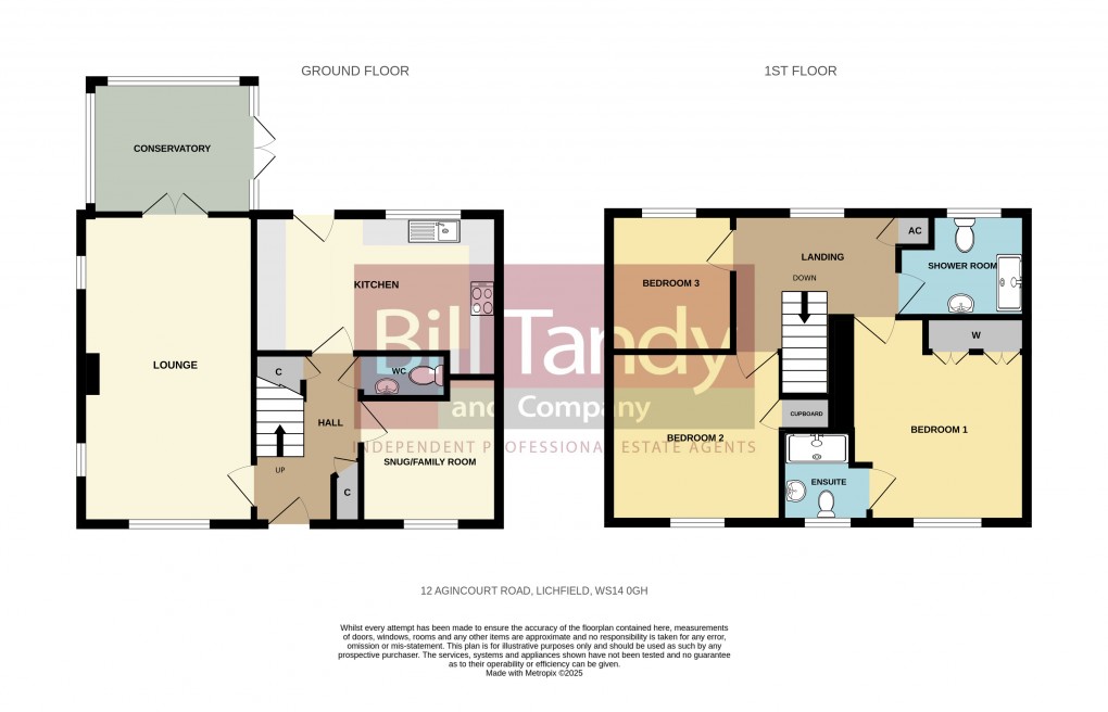 Floorplan for Agincourt Road, Lichfield, Staffordshire