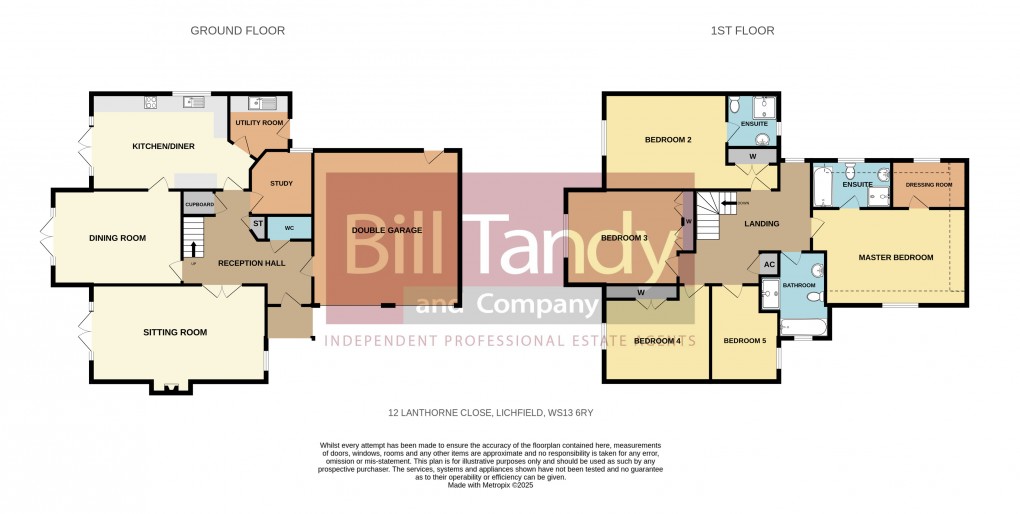 Floorplan for Lanthorn Close, Lichfield, Staffordshire
