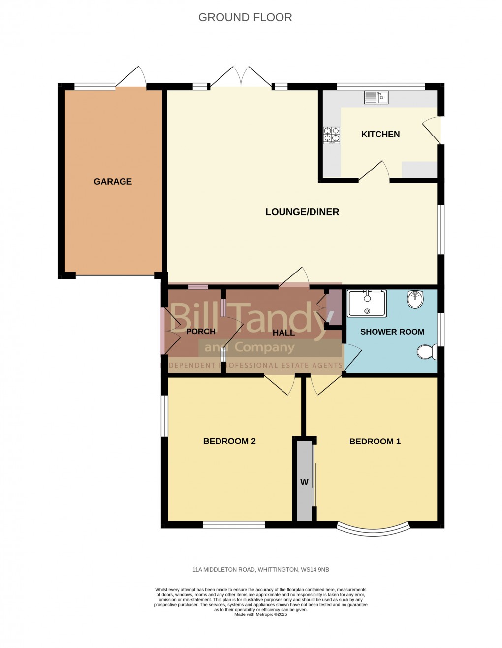 Floorplan for Whittington, Lichfield, Staffordshire