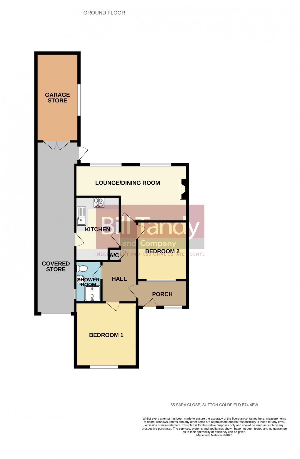 Floorplan for Sara Close, Sutton Coldfield, West Midlands