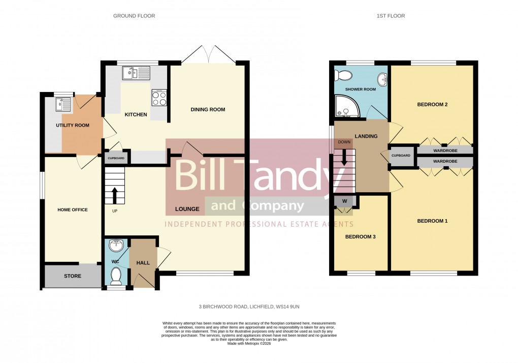 Floorplan for Birchwood Road, Lichfield, Staffordshire
