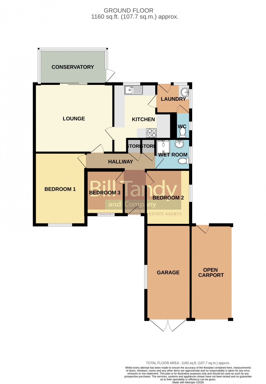 Floorplan for Shelley Road, Burntwood, Staffordshire
