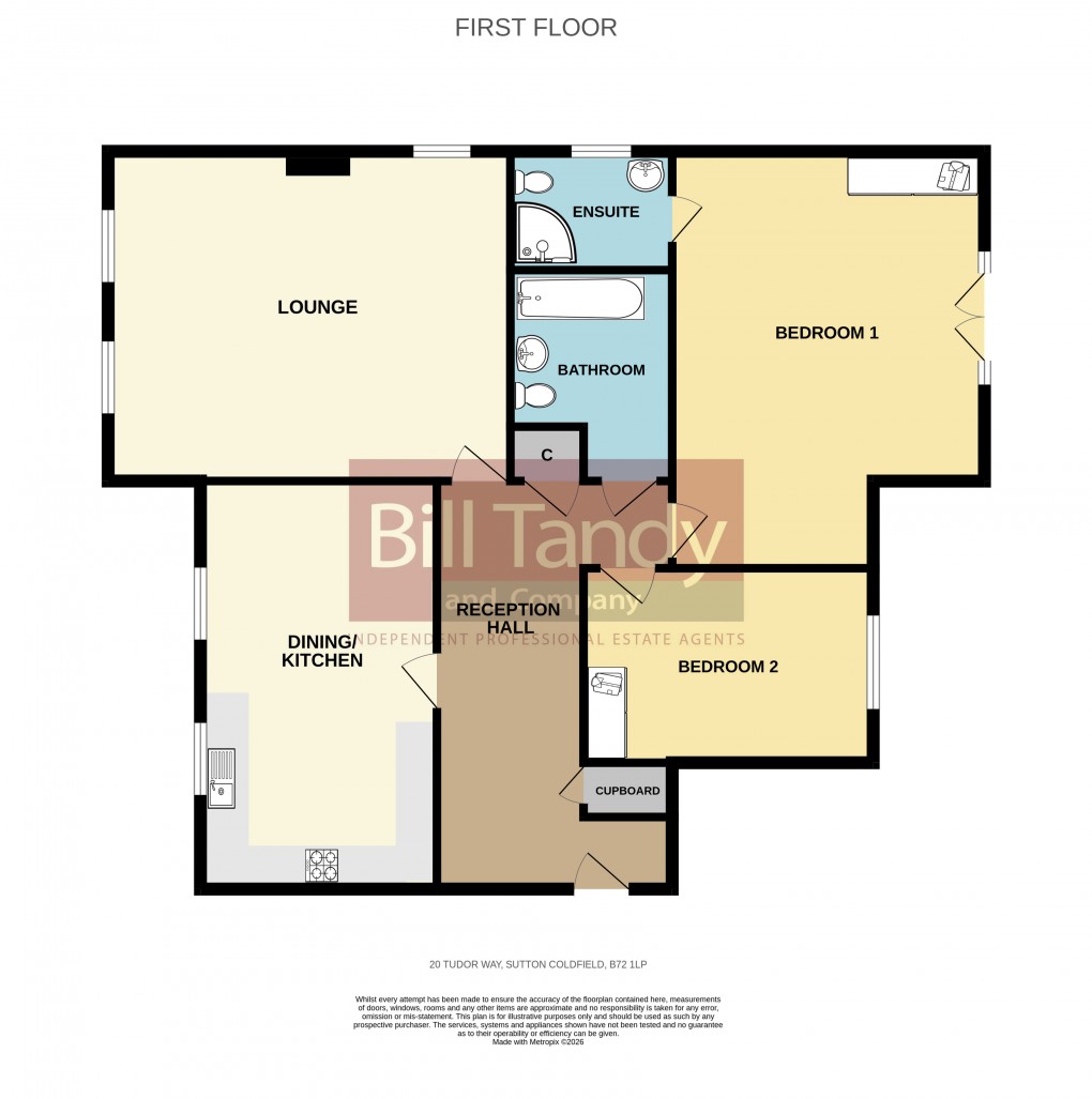 Floorplan for Tudor Way, Sutton Coldfield, West Midlands