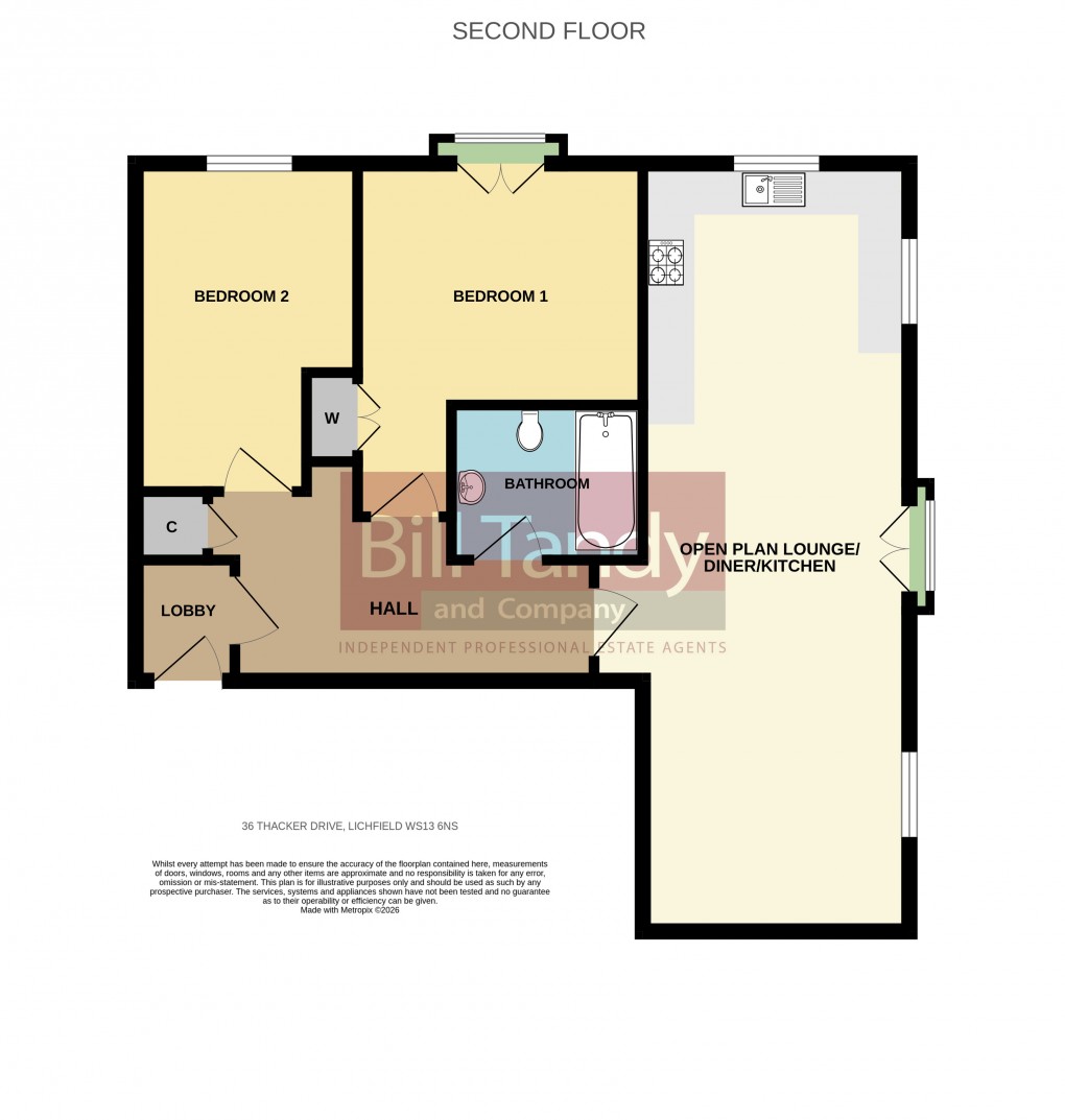 Floorplan for Thacker Drive, Lichfield, Staffordshire