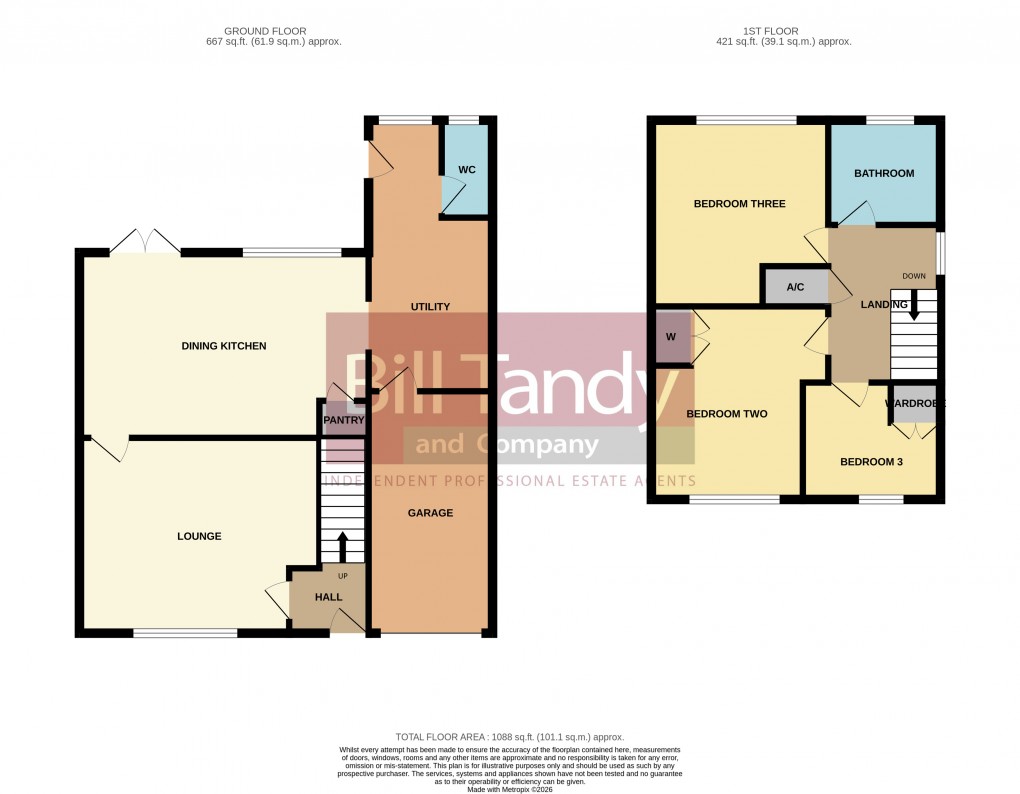 Floorplan for Lichfield Road, Burntwood, Staffordshire