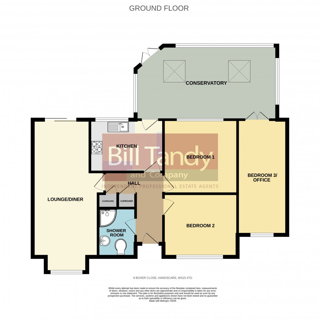 Floorplan for Handsacre, Rugeley, Staffordshire