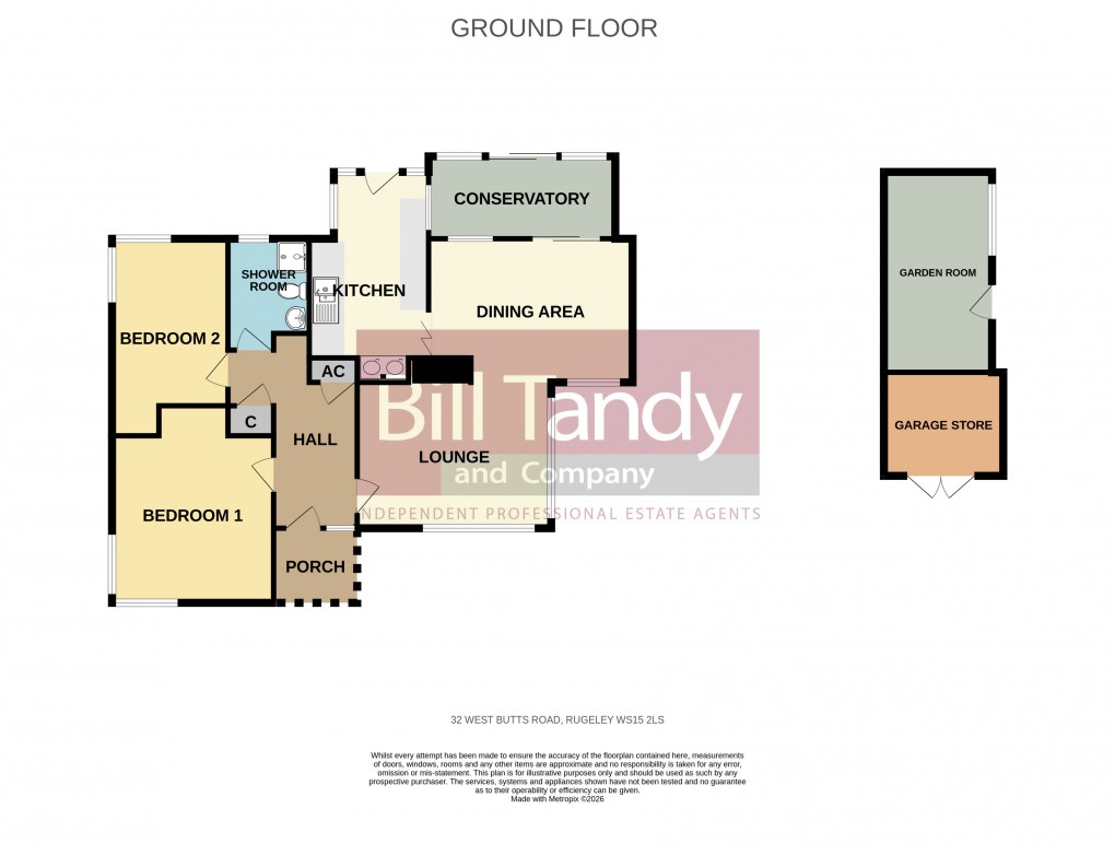 Floorplan for West Butts Road, Rugeley, Staffordshire