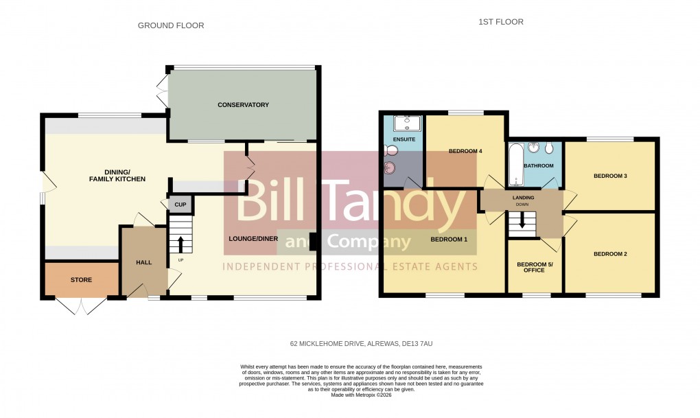 Floorplan for Alrewas, Burton-on-Trent, Staffordshire
