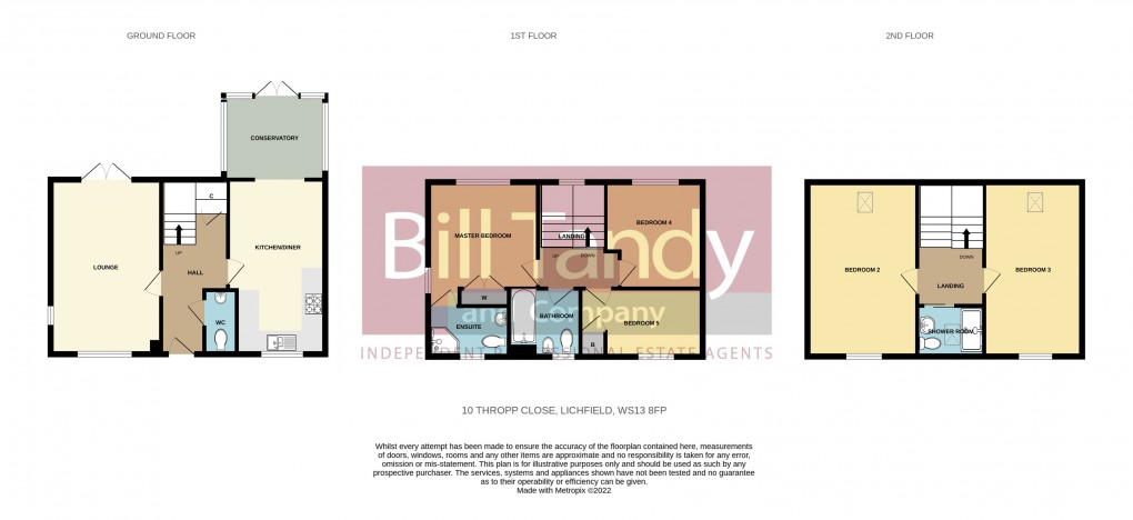 Floorplan for Thropp Close, Lichfield, Staffordshire