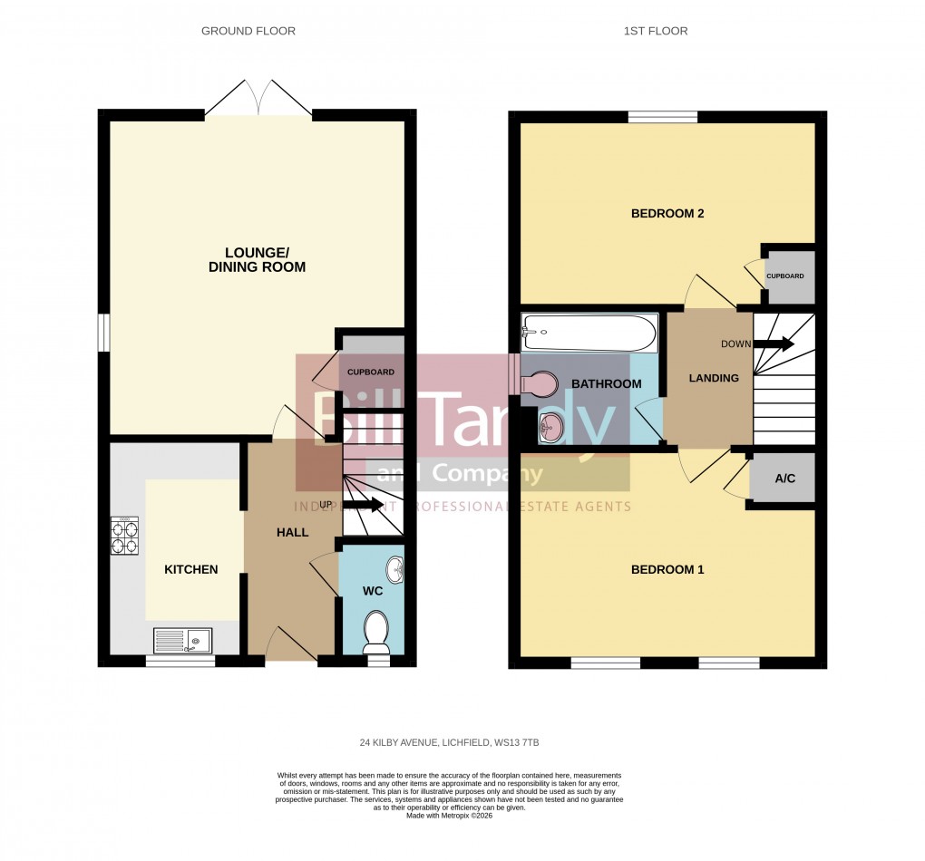 Floorplan for Kilby Avenue, Lichfield, Staffordshire