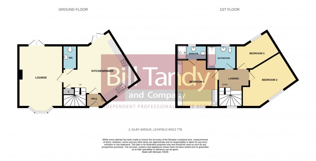 Floorplan for Kilby Avenue, Lichfield, Staffordshire