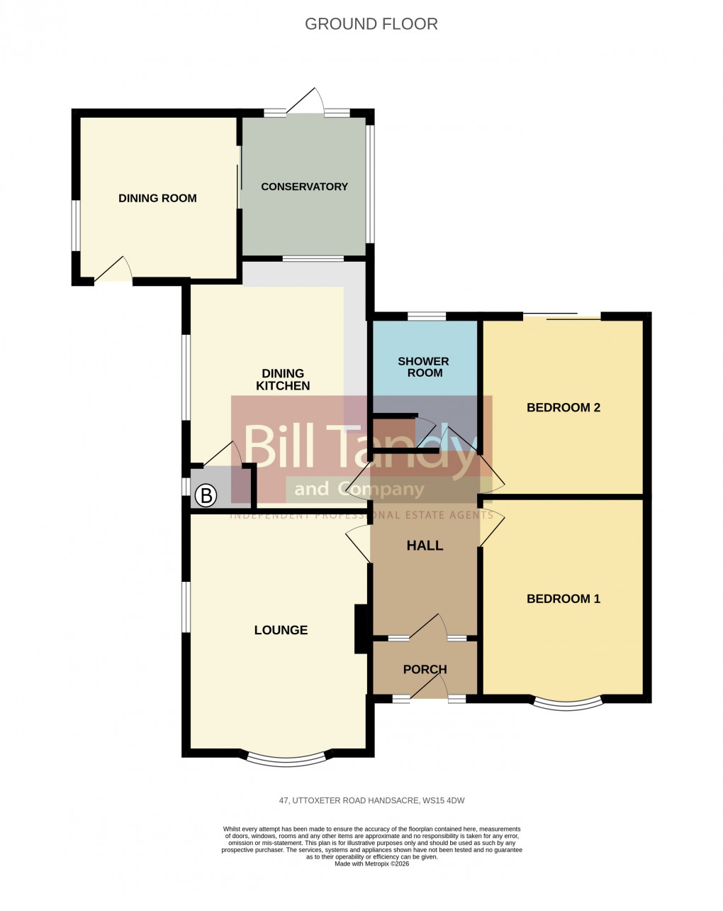 Floorplan for Handsacre, Rugeley, Staffordshire