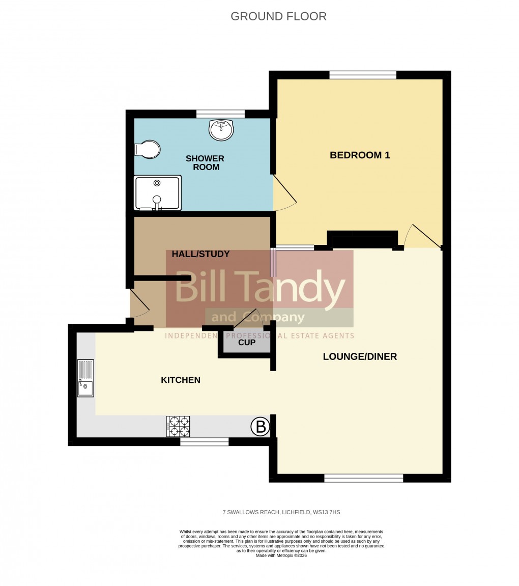 Floorplan for Swallow Croft, Lichfield, Staffordshire
