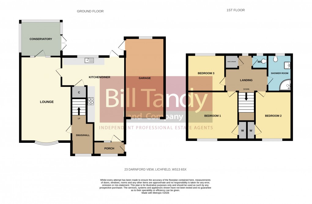 Floorplan for Darnford View, Lichfield, Staffordshire