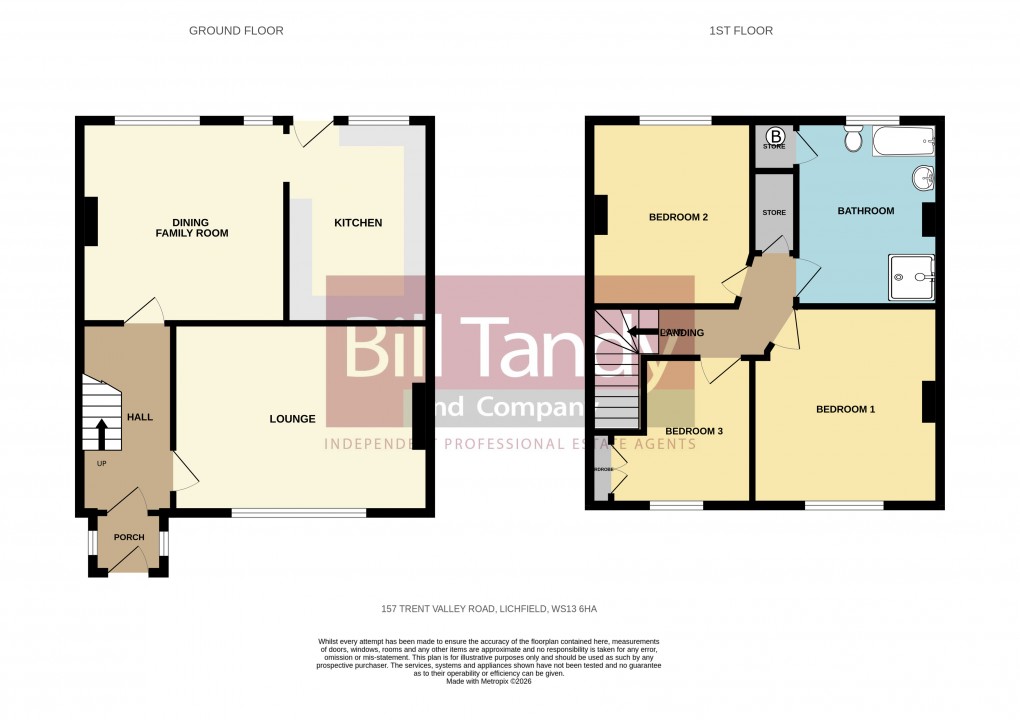Floorplan for Trent Valley Road, Lichfield, Staffordshire