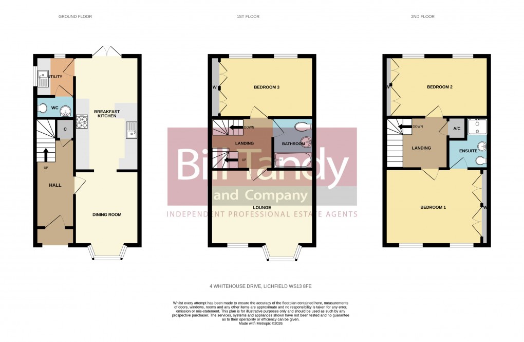 Floorplan for Whitehouse Drive, Lichfield, Staffordshire