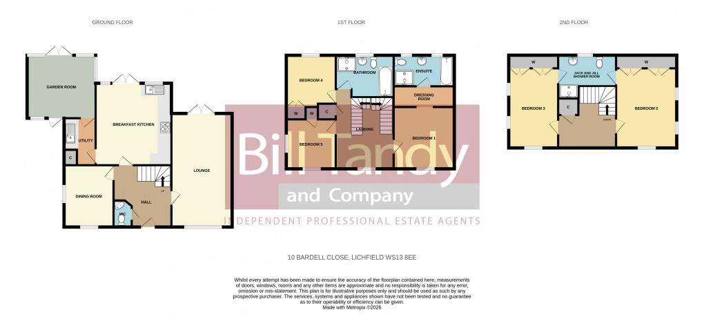 Floorplan for Bardell Close, Lichfield, Staffordshire
