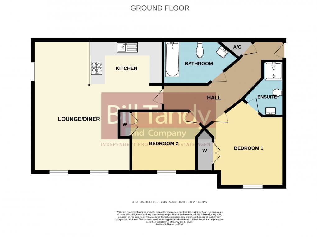 Floorplan for Deykin Road, Lichfield, Staffordshire