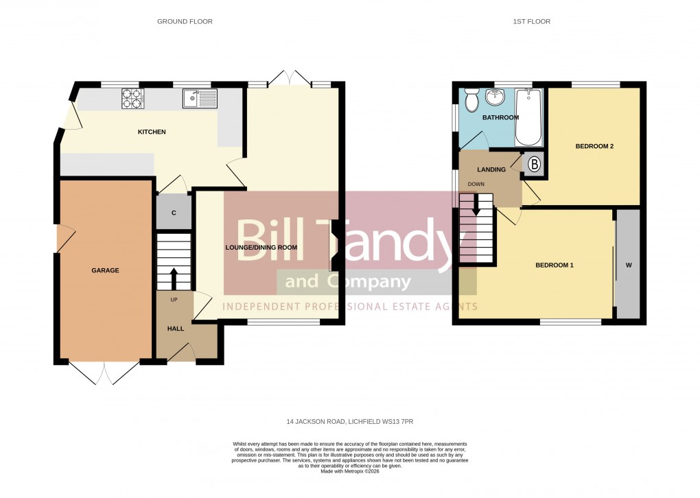 Floorplan for Jackson Road, Lichfield, Staffordshire
