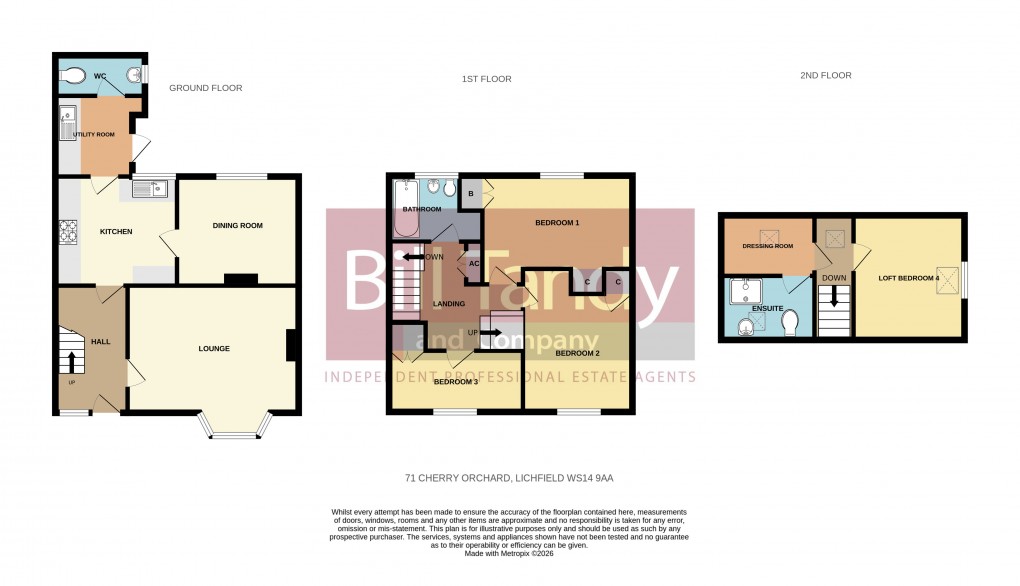 Floorplan for Cherry Orchard, Lichfield, Staffordshire
