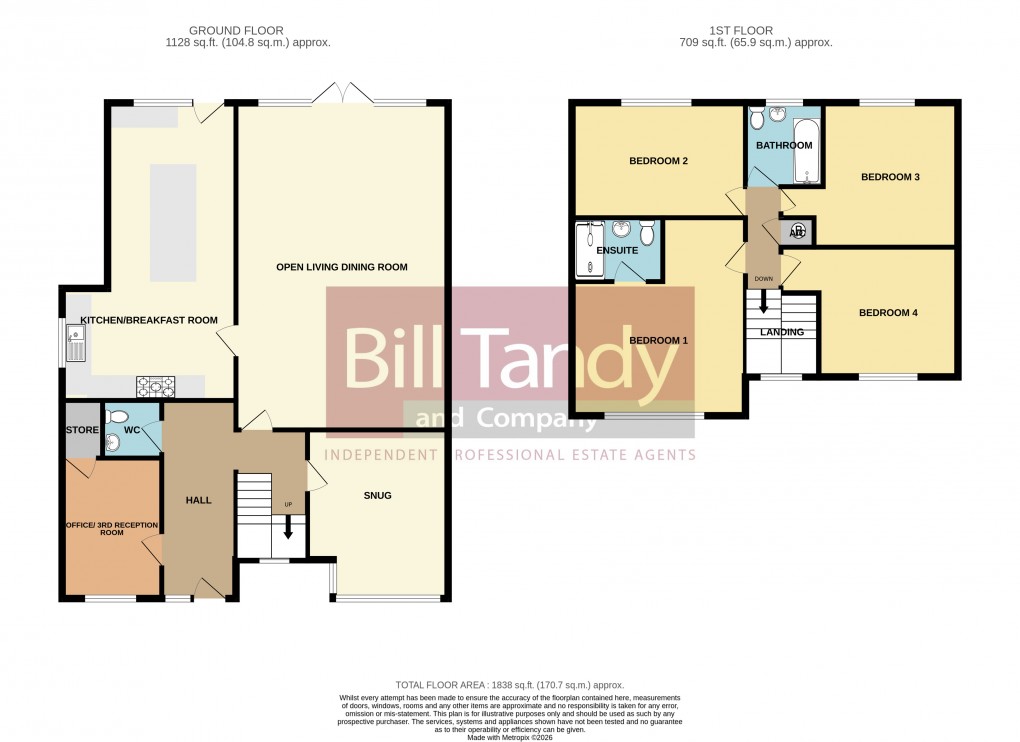 Floorplan for Birch Avenue, Burntwood, Staffordshire