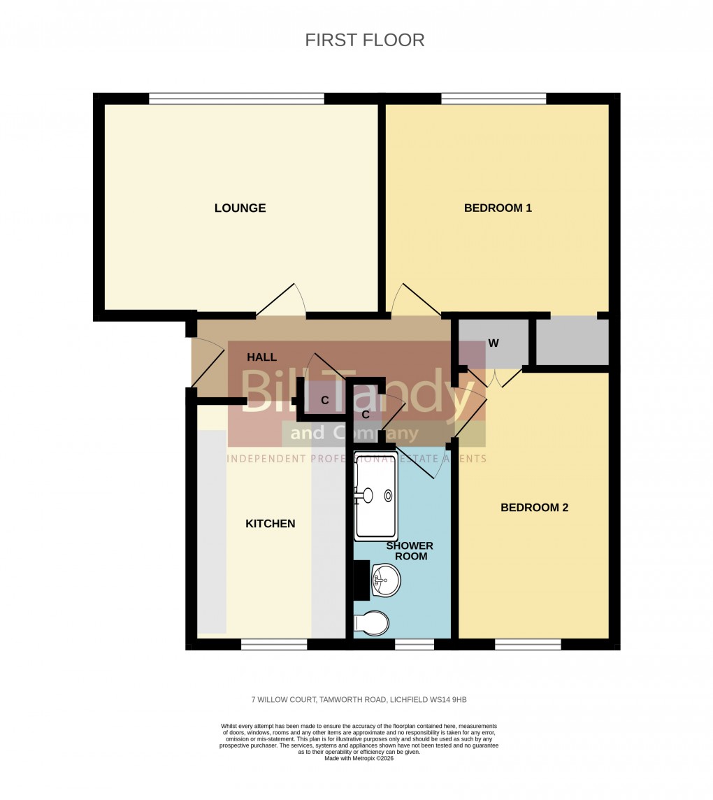 Floorplan for Tamworth Road, Lichfield, Staffordshire
