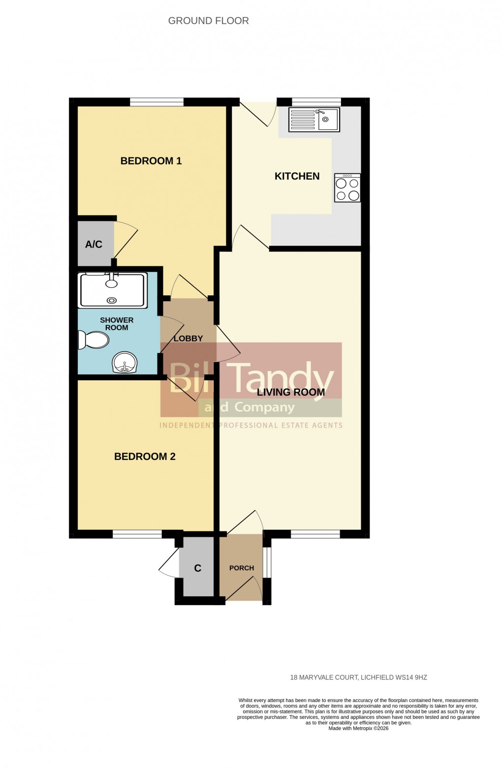 Floorplan for Maryvale Court, Lichfield, Staffordshire